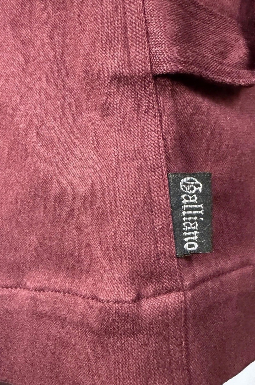 John Galliano Vintage Spring/1991 Burgundy Cargo Mini Skirt Rare.