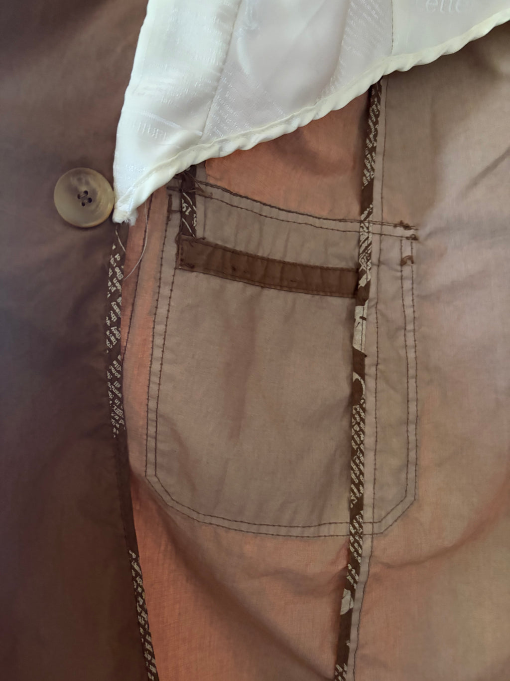 John Galliano Trench Coat White Embroidery 42IT