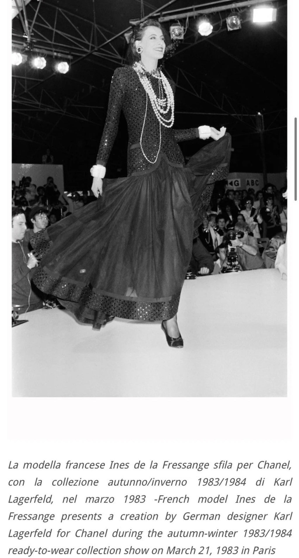 Chanel Vintage 1983/84 Black Sequin Gown Dress By Karl Lagerfeld