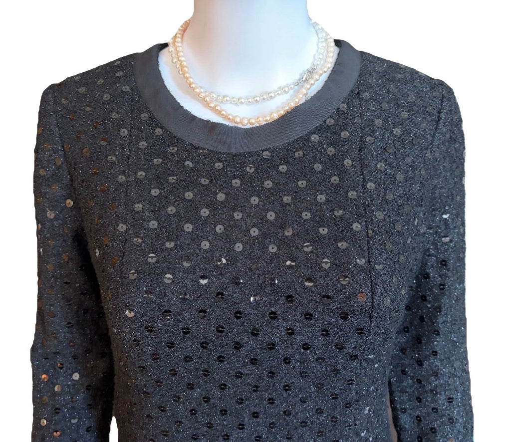 Chanel Vintage 1983/84 Black Sequin Gown Dress By Karl Lagerfeld