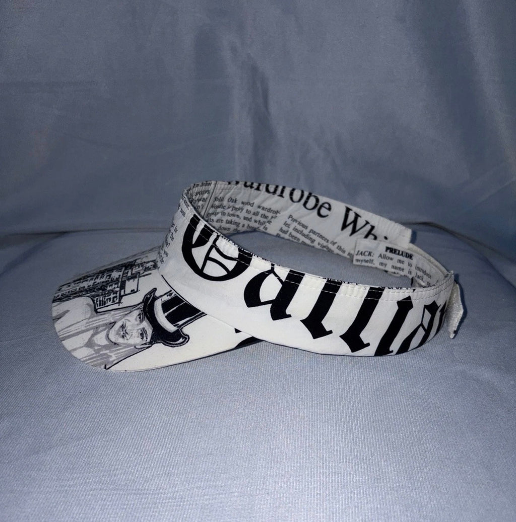 John Galliano Vintage Newspaper Gazette Print Visor