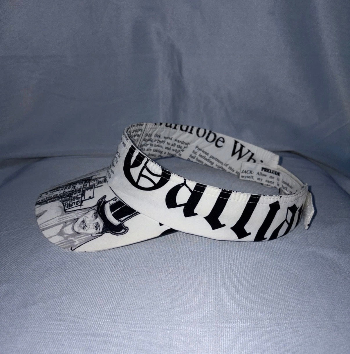 John Galliano Vintage Newspaper Gazette Print Visor
