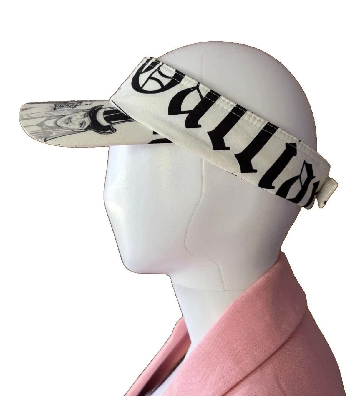 John Galliano Vintage Newspaper Gazette Print Visor
