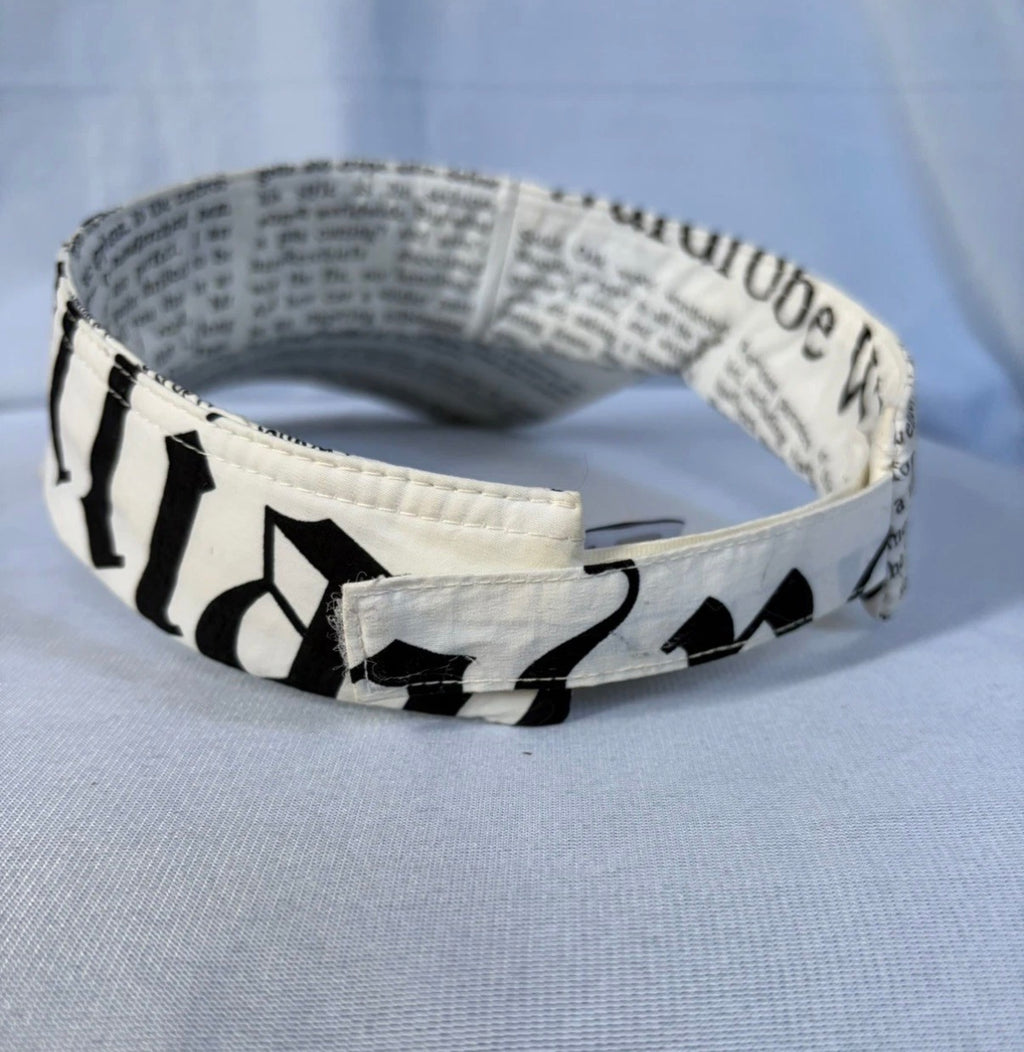 John Galliano Vintage Newspaper Gazette Print Visor