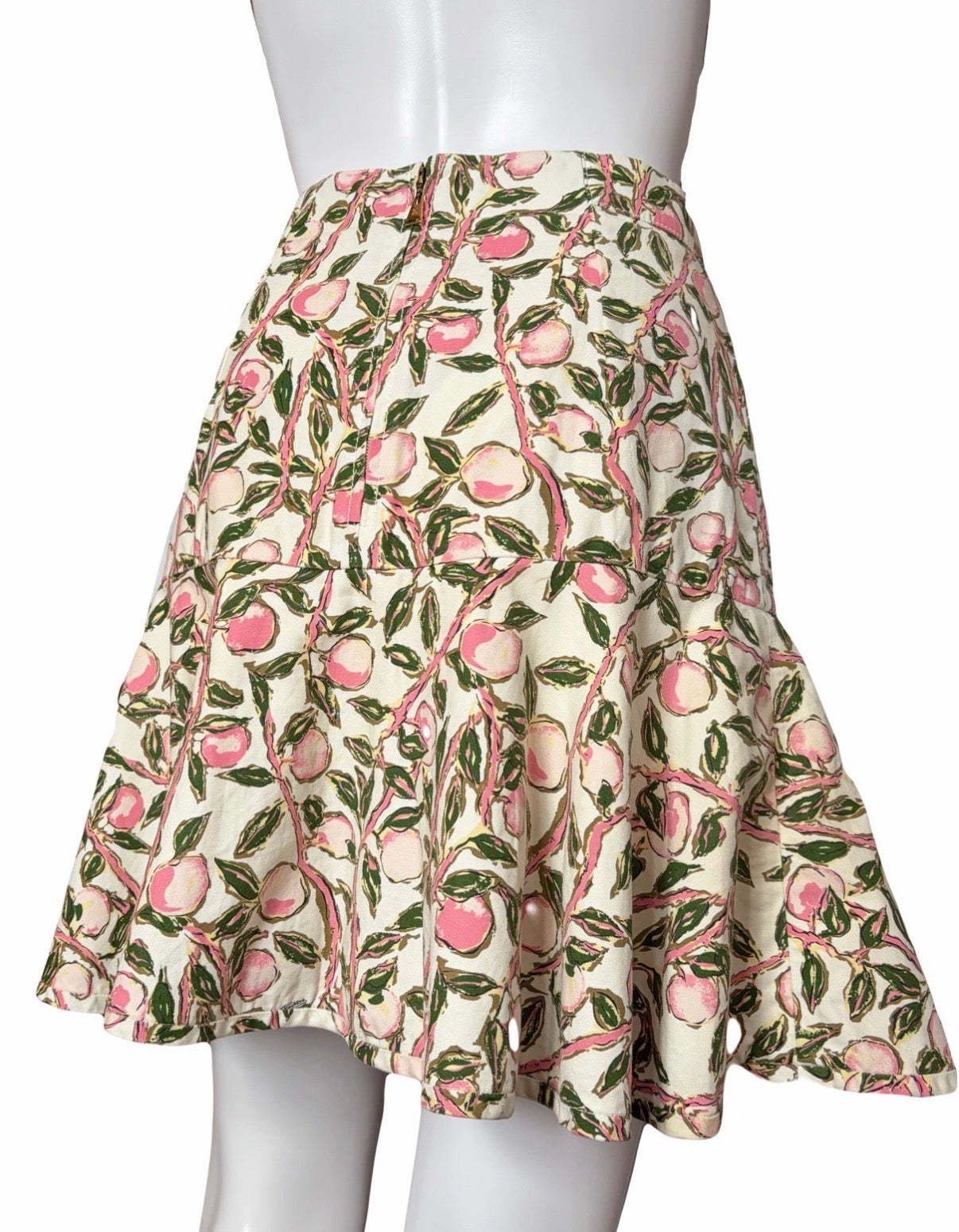 Louis Vuitton Floral  Flared Mini Skirt 38FR