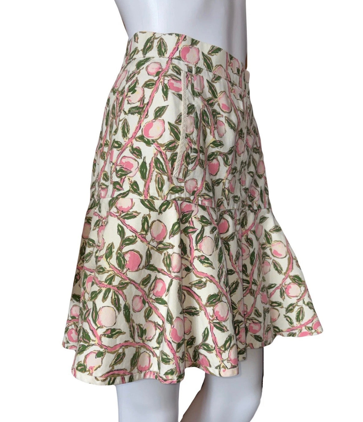 Louis Vuitton Floral  Flared Mini Skirt 38FR