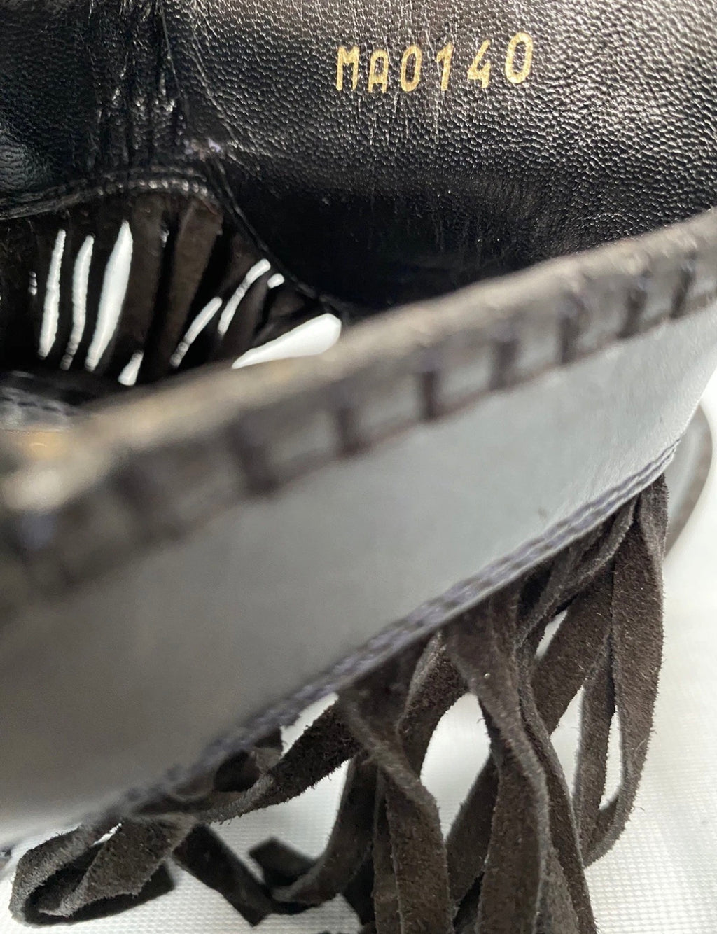 Louis Vuitton Black Ankle Fringe Booties 37eu Peep Toe