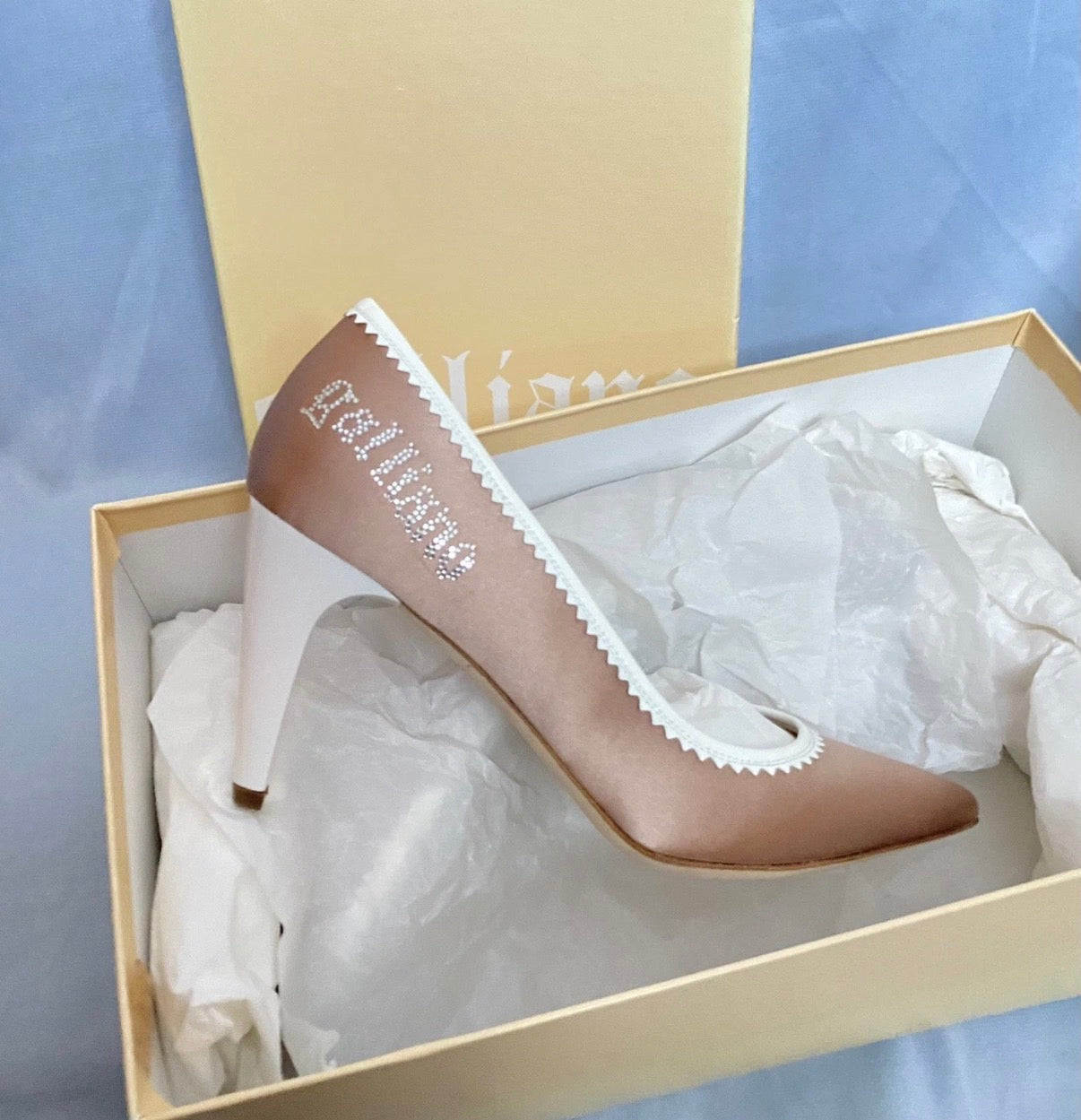 John Galliano Beige Pink Pointed High Heels 38eu Rhinestones Logo 2000s