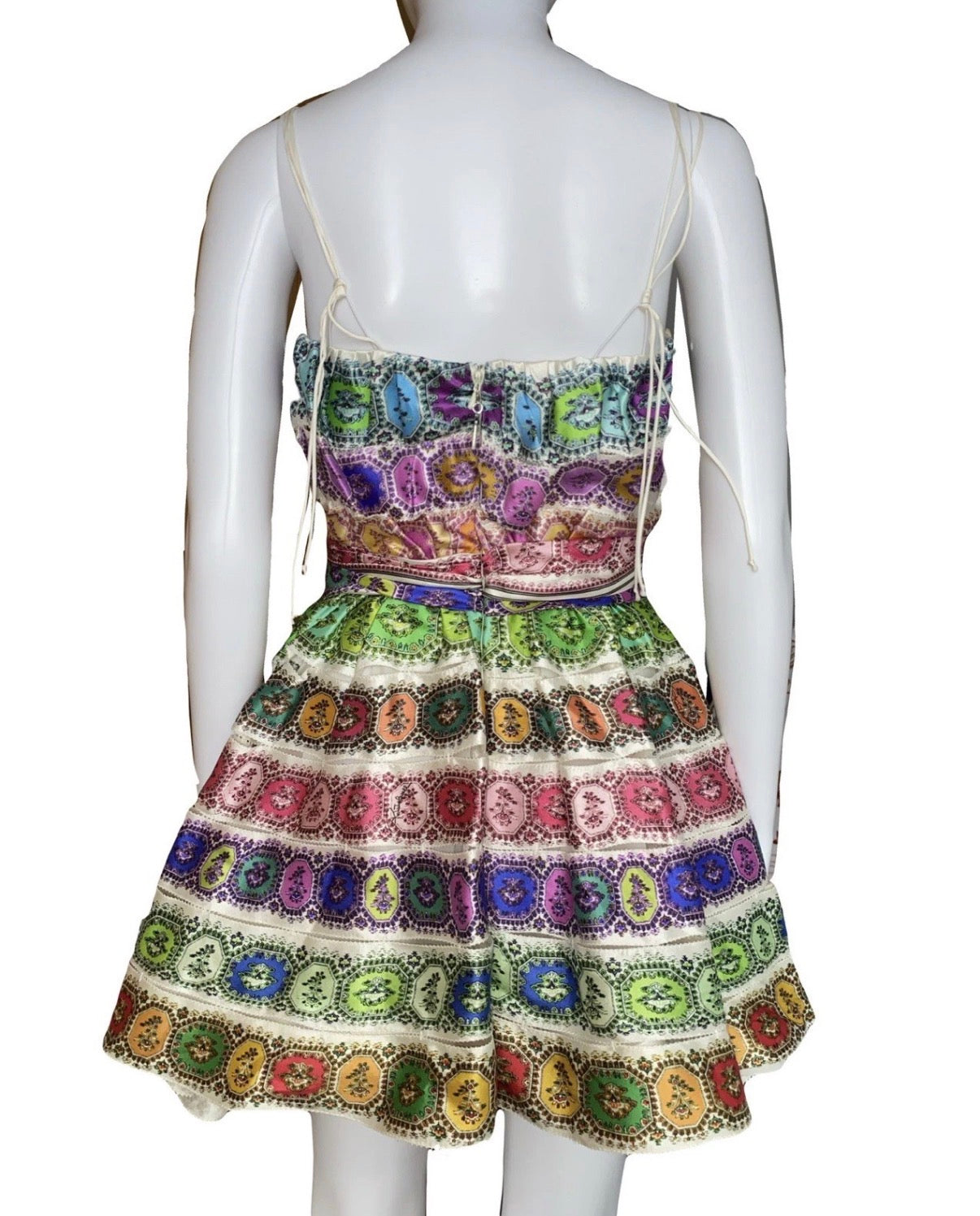 Roberto Cavalli Silk Mini Dress Spring/2010 Seen On Paris Hilton Multicolour 40IT