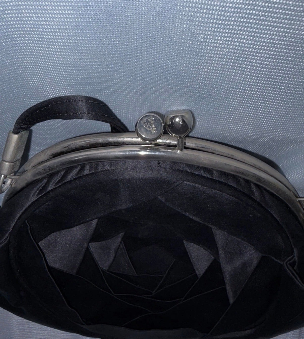 JOHN GALLIANO Satin Rose Bag Black Vintage 2000s