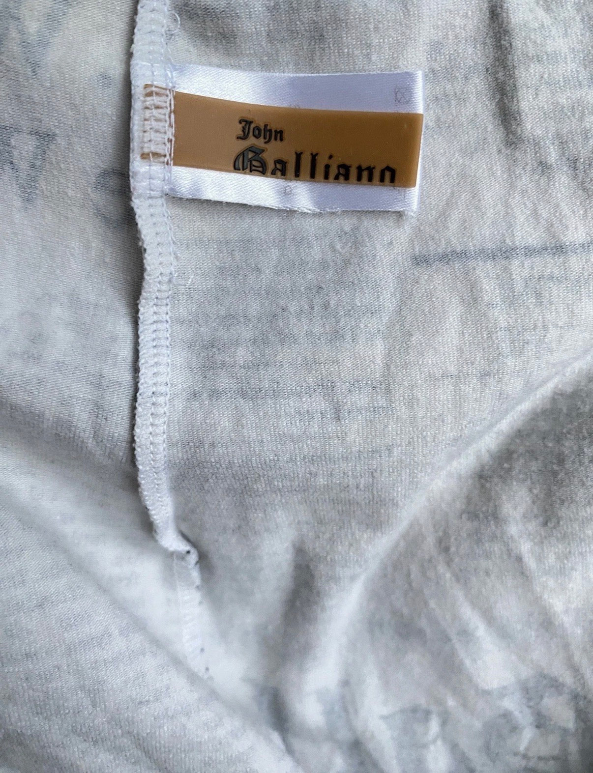 JOHN GALLIANO Iconic Gazette Print Mini Dress 2000s Vintage Newspaper  White Black