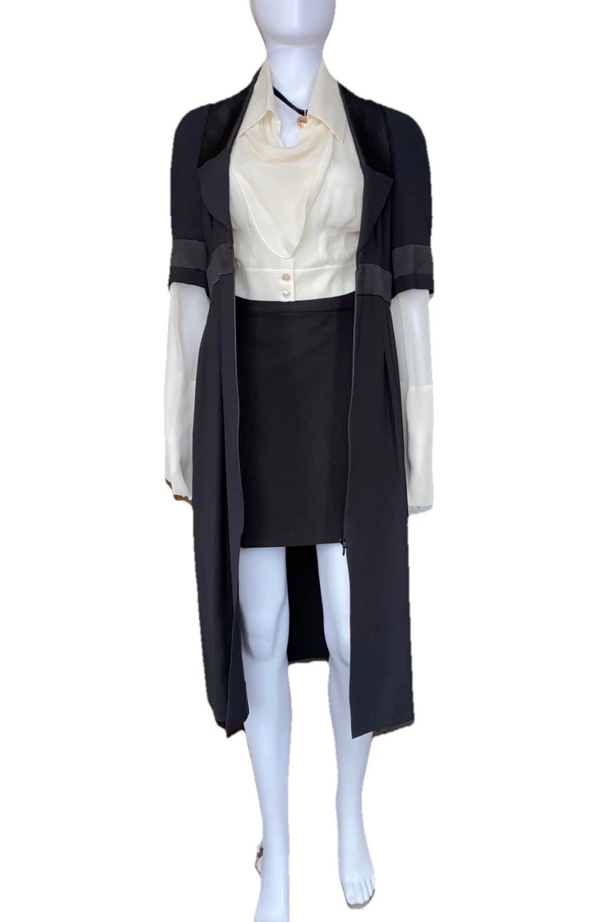 Chanel Black Silk Dress Fall/2007 38FR New