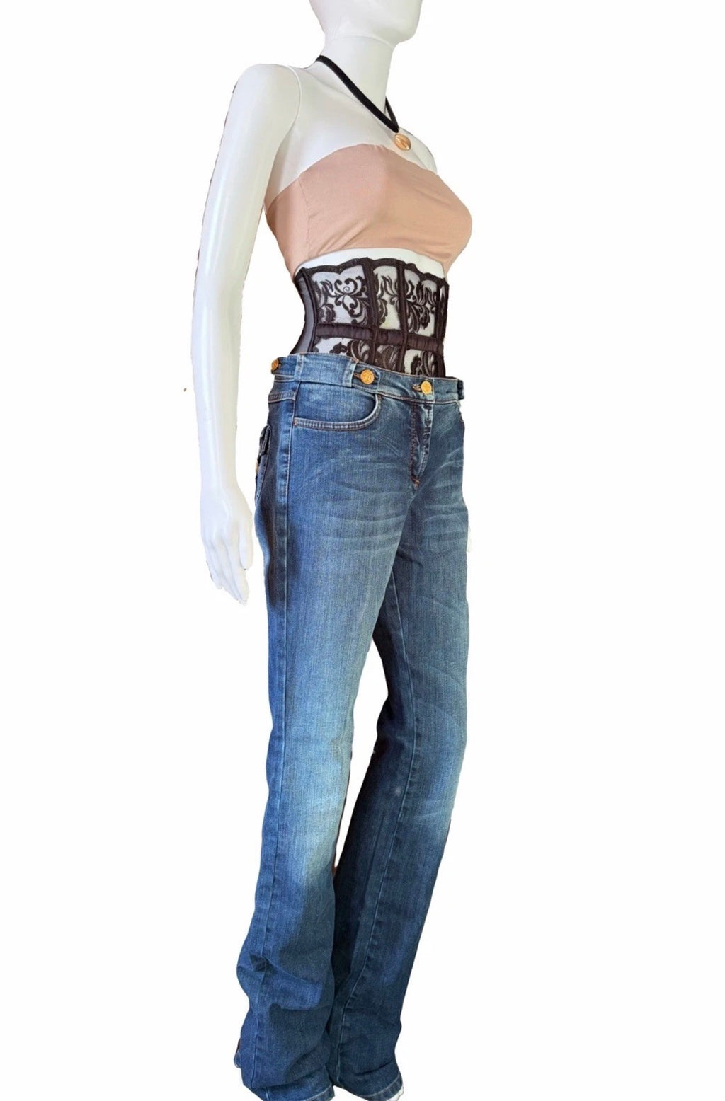 Roberto Cavalli 2000s Bootcut Denim Jeans Blue 42IT  Vintage
