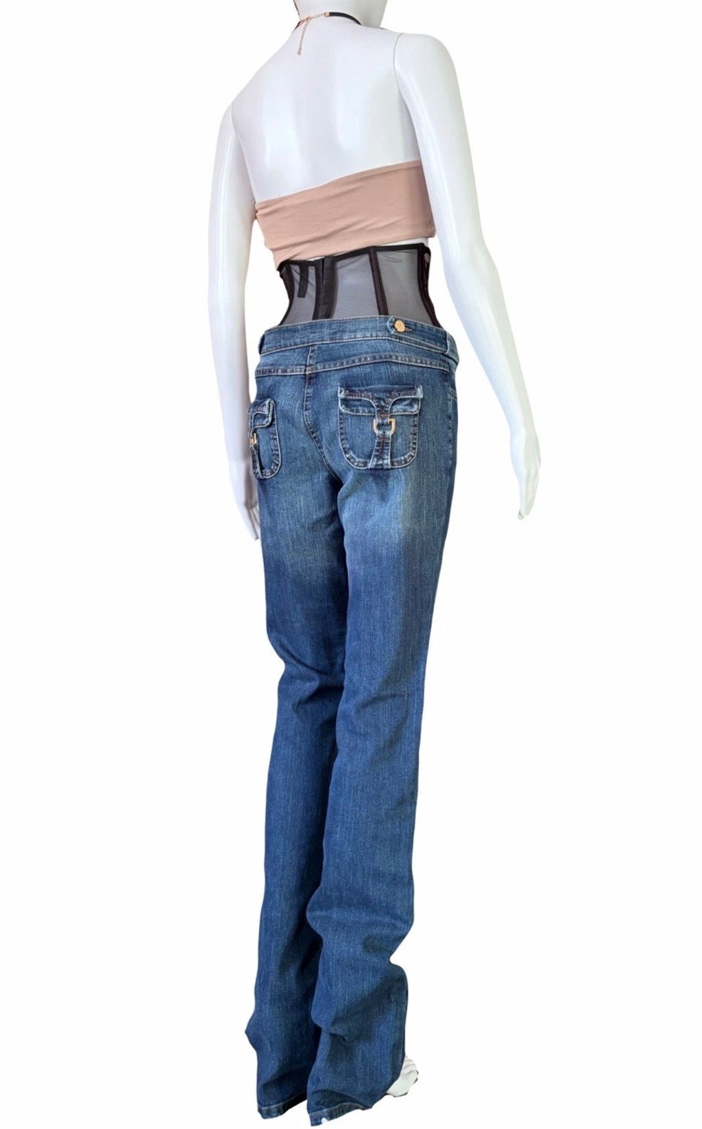 Roberto Cavalli 2000s Bootcut Denim Jeans Blue 42IT  Vintage