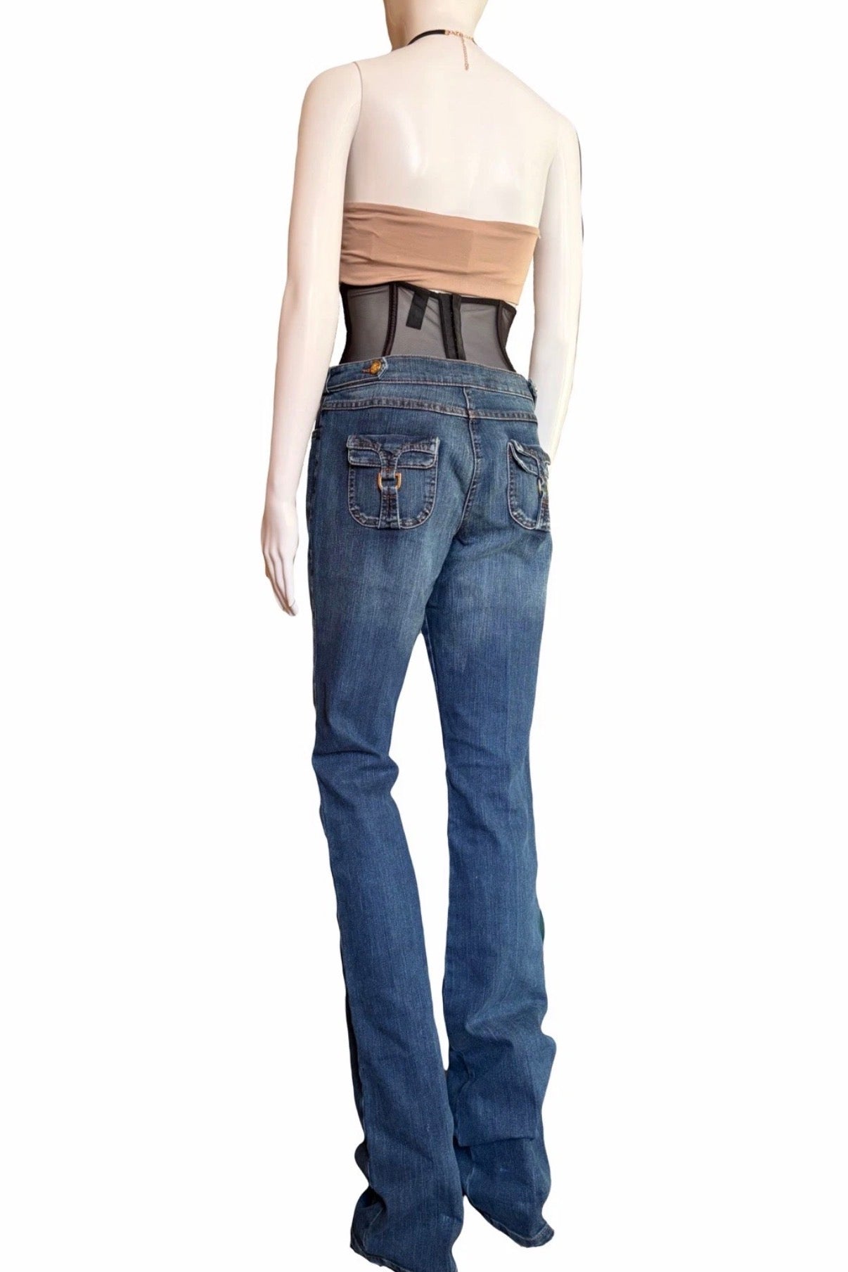 Roberto Cavalli 2000s Bootcut Denim Jeans Blue 42IT  Vintage