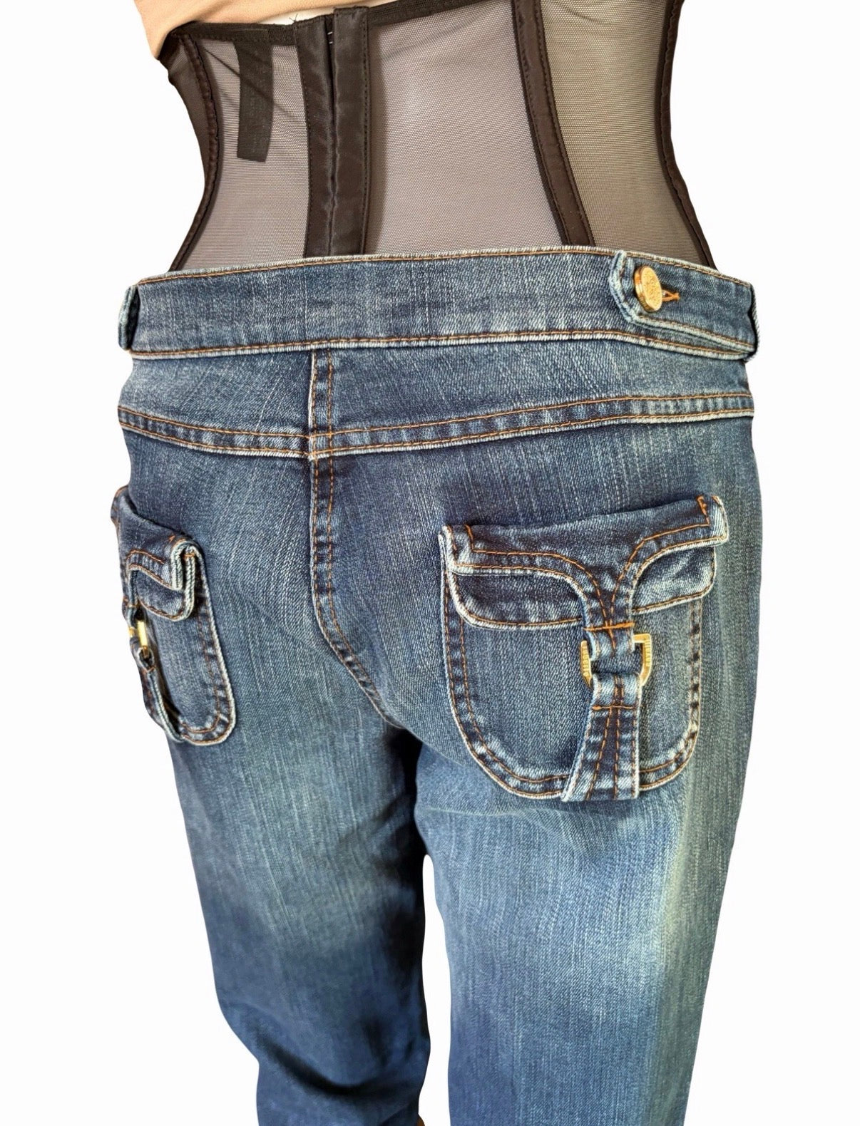Roberto Cavalli 2000s Bootcut Denim Jeans Blue 42IT  Vintage