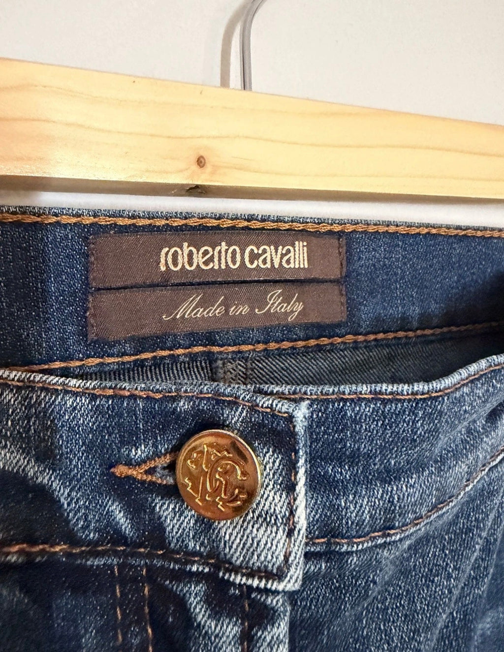 Roberto Cavalli 2000s Bootcut Denim Jeans Blue 42IT  Vintage