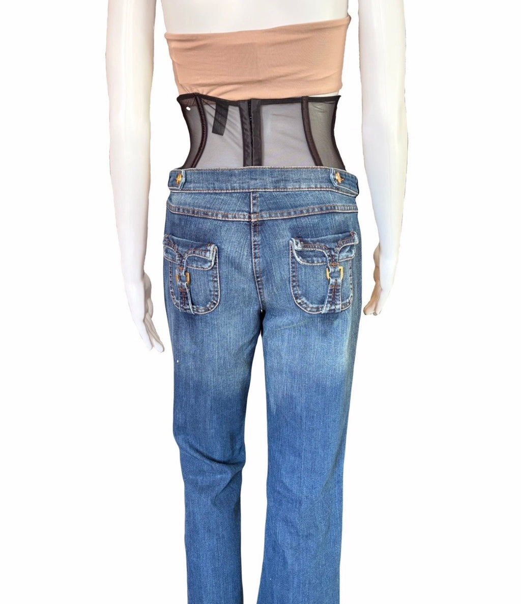 Roberto Cavalli 2000s Bootcut Denim Jeans Blue 42IT  Vintage