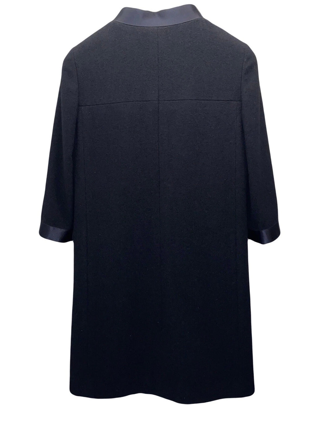Chanel Black Coat Satin Bow Fall/2005 Runaway 38FR CC