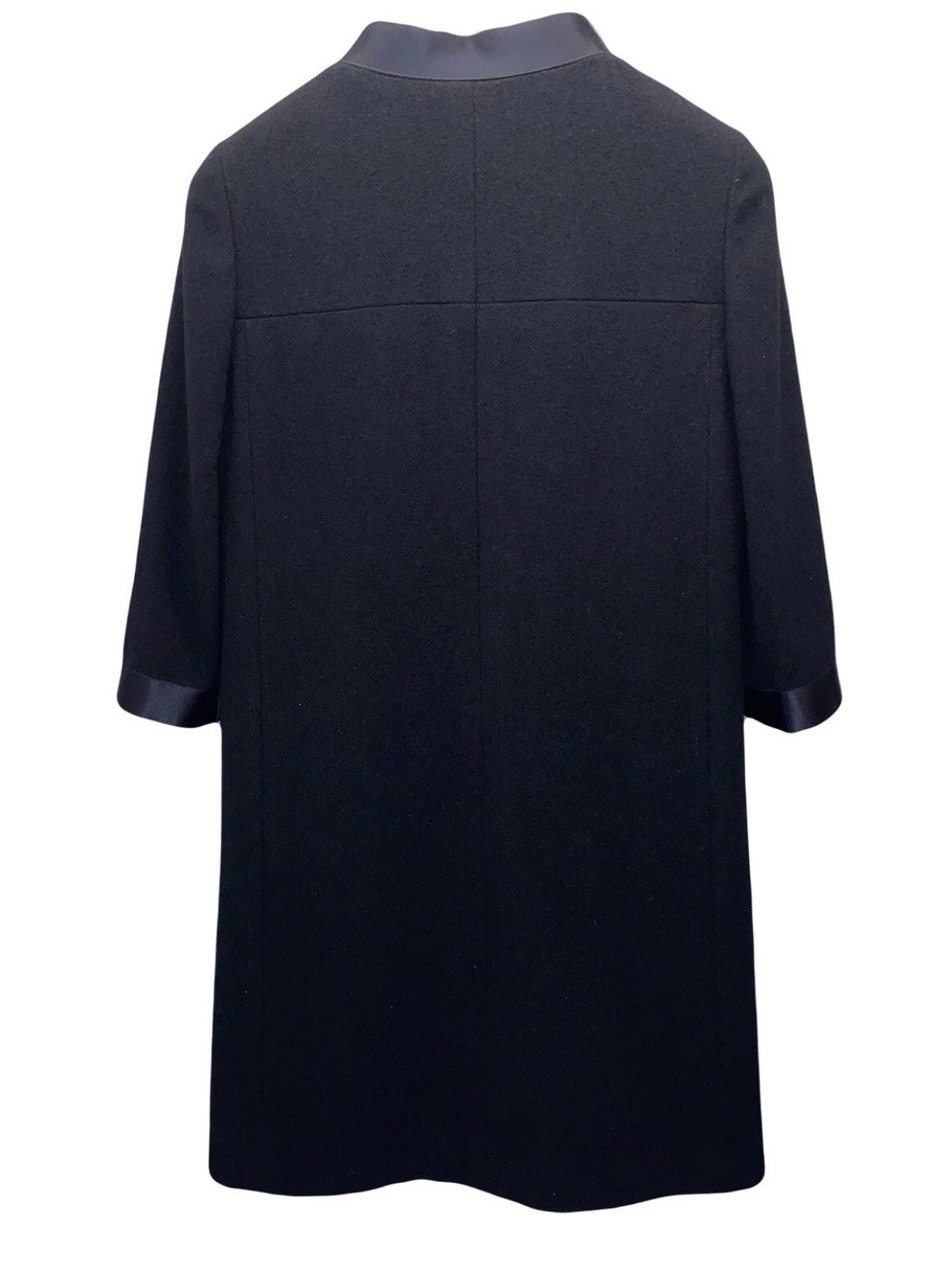 Chanel Black Coat Satin Bow Fall/2005 Runaway 38FR CC