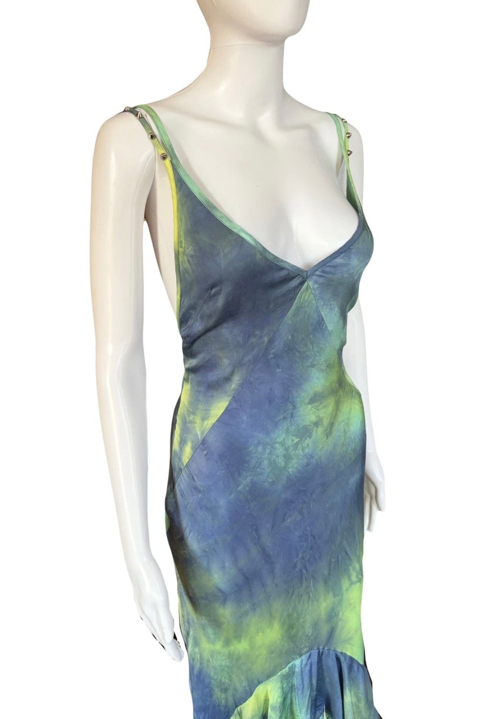 Roberto Cavalli Maxi Dress Floor Length Ruffle Hem 42IT