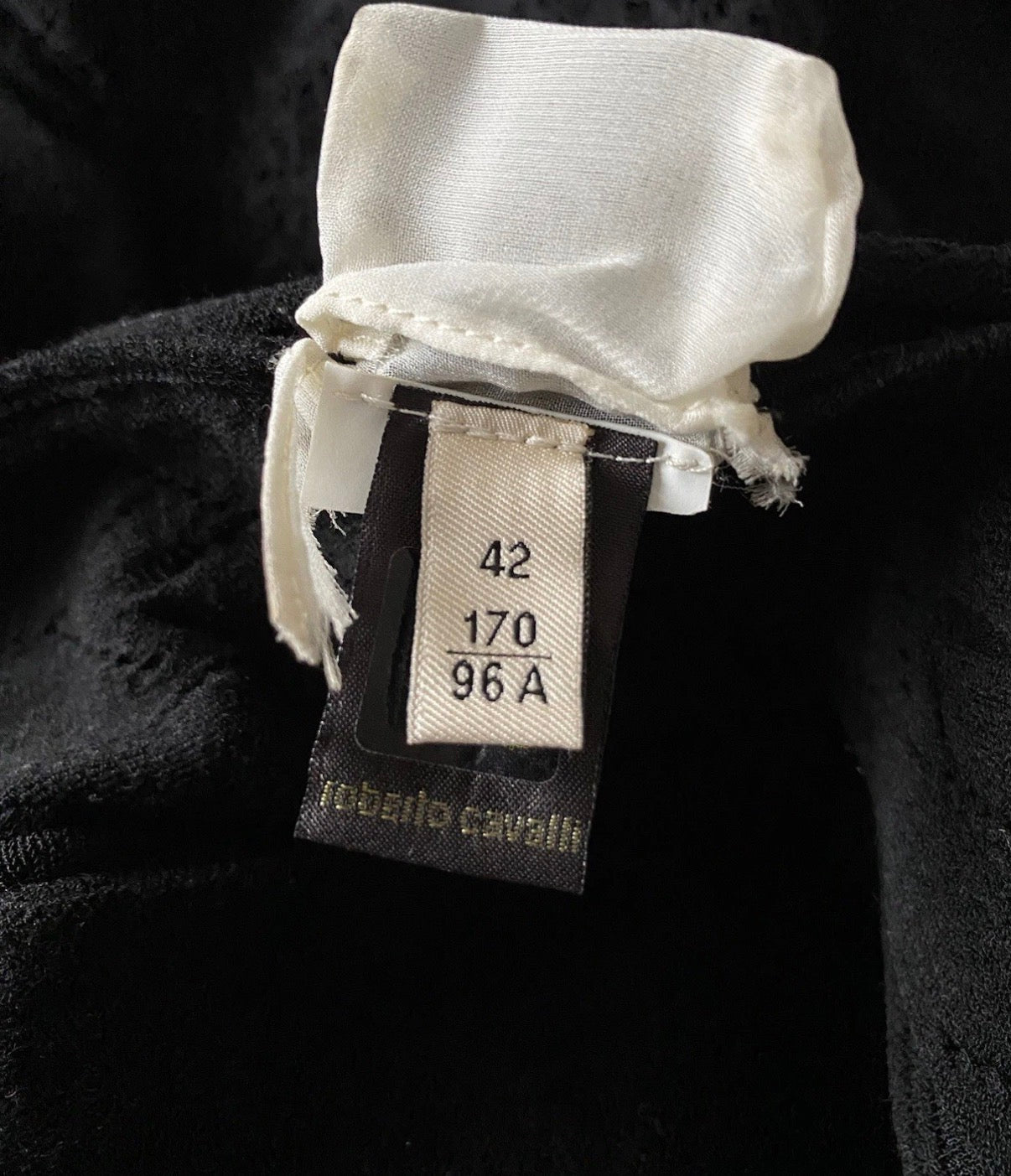 Roberto Cavalli Black Maxi Dress Crochet Knitted Style 42IT