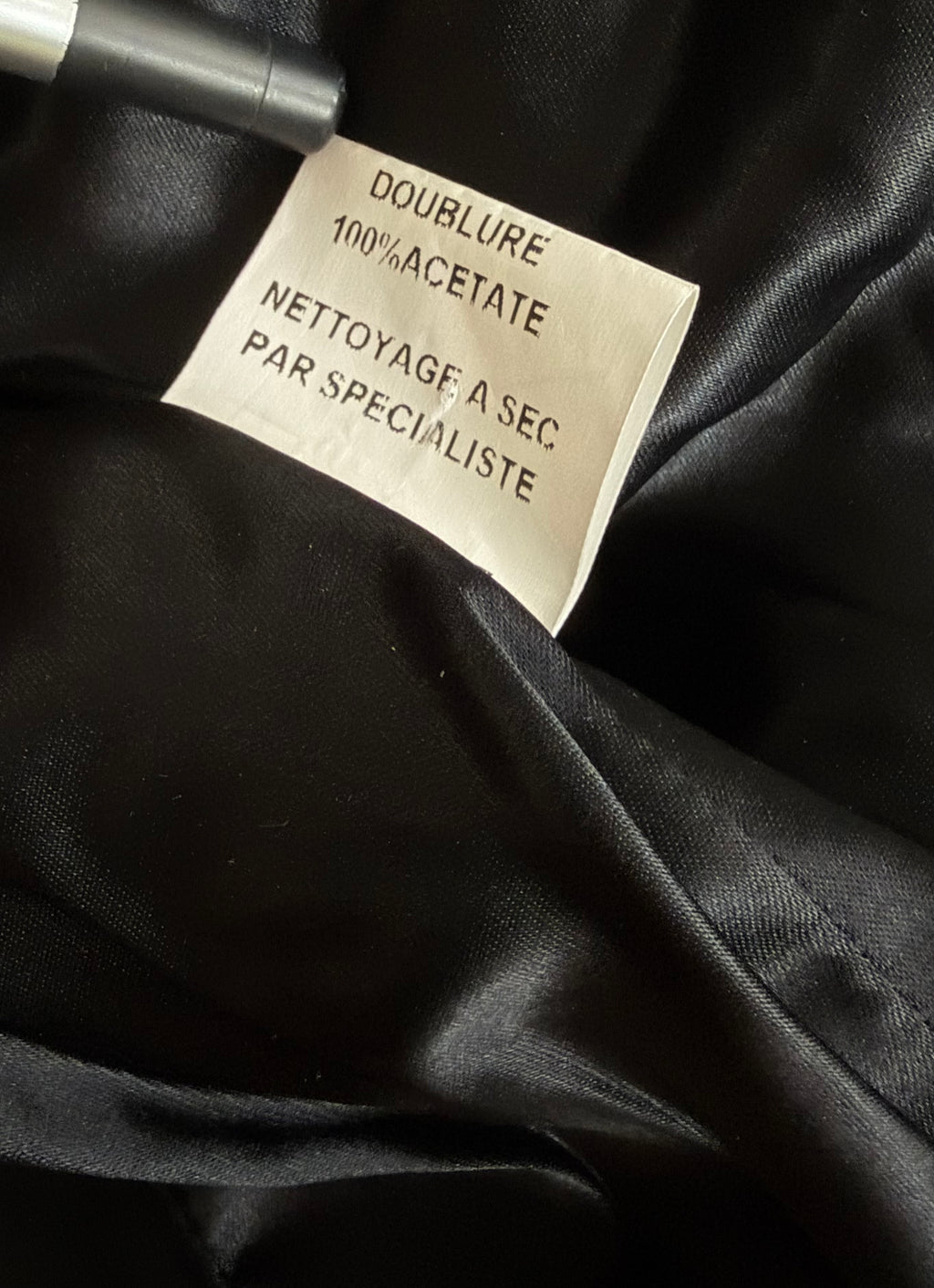 Jean Claude Jitrois Leather Jacket Black 100% Lambskin Horizontal Ribbing 38FR