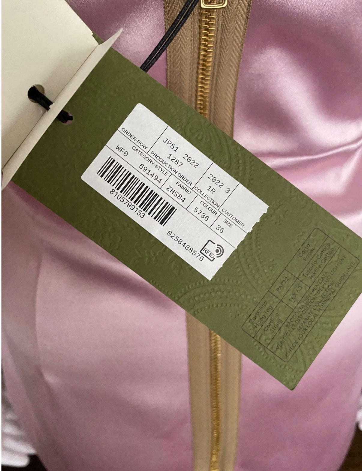 Gucci Pre-Fall/2022 Silk-Duchesse Pink Midi Dress
