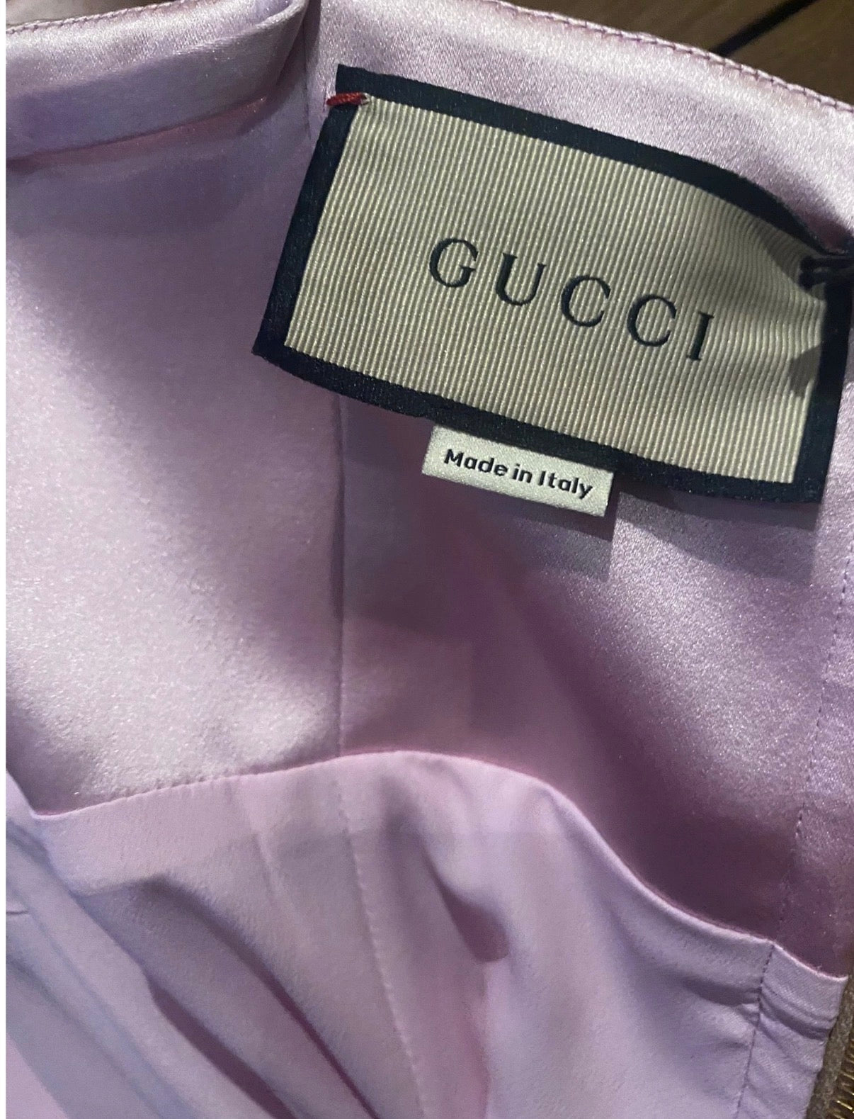 Gucci Pre-Fall/2022 Silk-Duchesse Pink Midi Dress