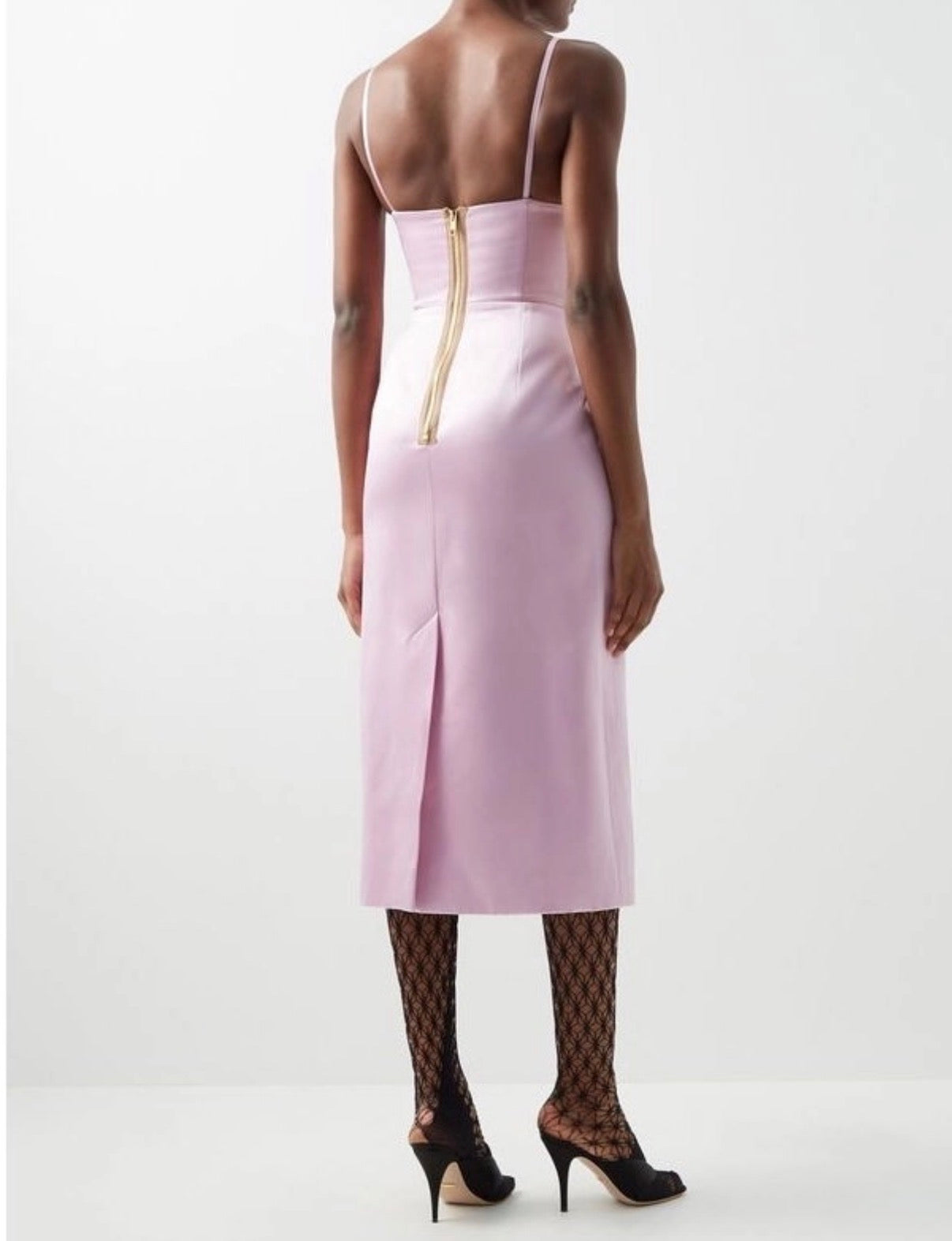 Gucci Pre-Fall/2022 Silk-Duchesse Pink Midi Dress