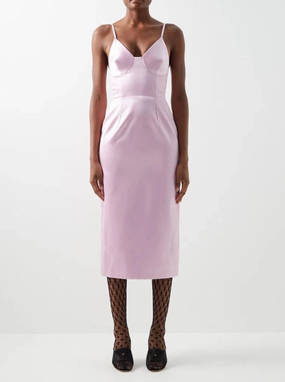 Gucci Pre-Fall/2022 Silk-Duchesse Pink Midi Dress