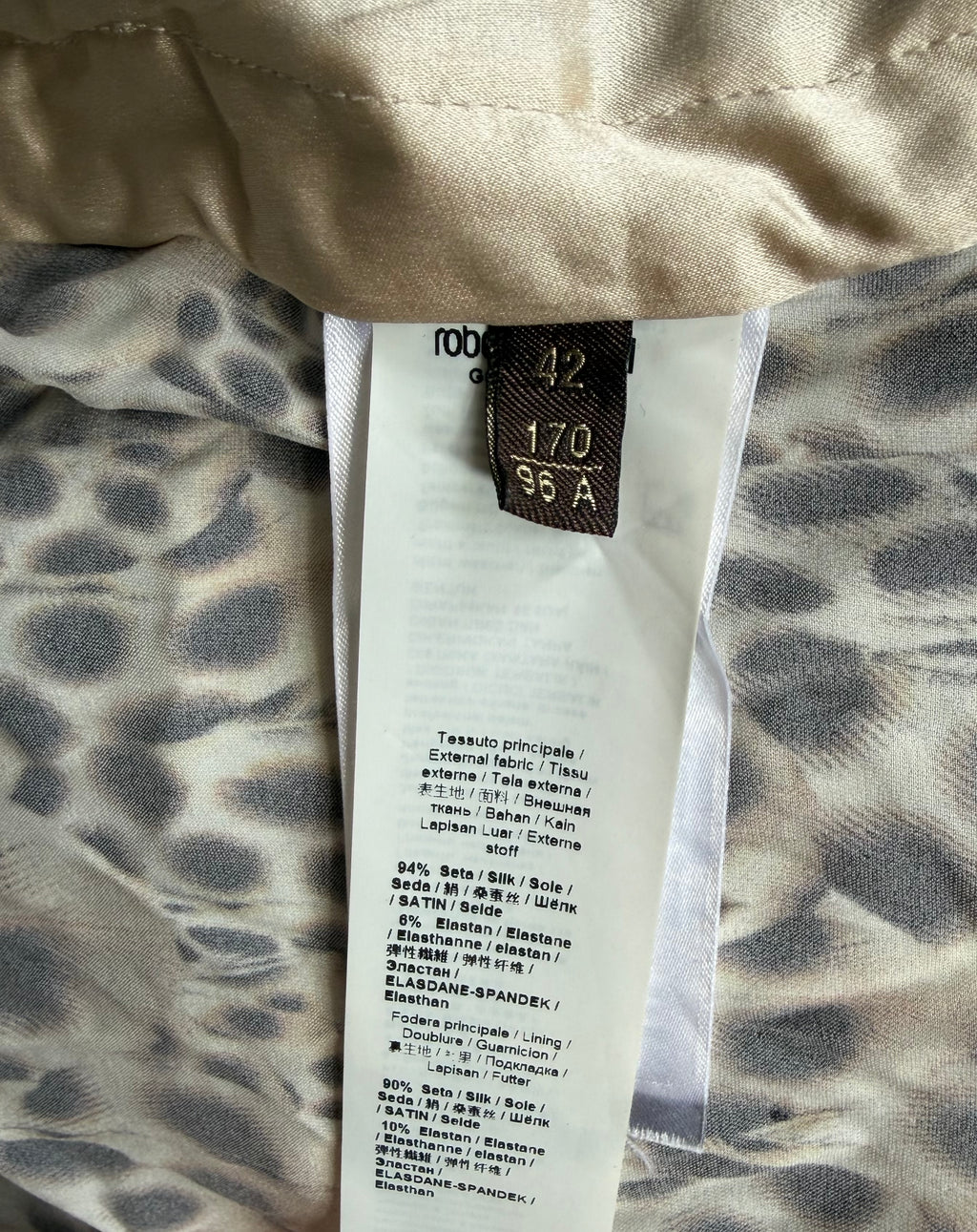 Roberto Cavalli 2000s Leo Print Ruched Silk Mini Dress Front Zip 42IT