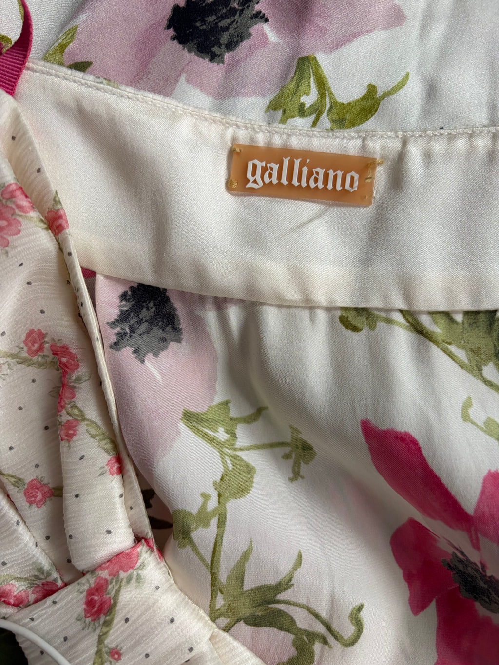 John Galliano 2000s Floral Midi Dress 100% Silk 40IT