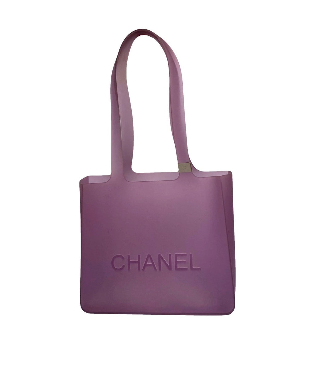 Chanel Vintage Jelly Bag Tote Shopper Handbag in Purple.