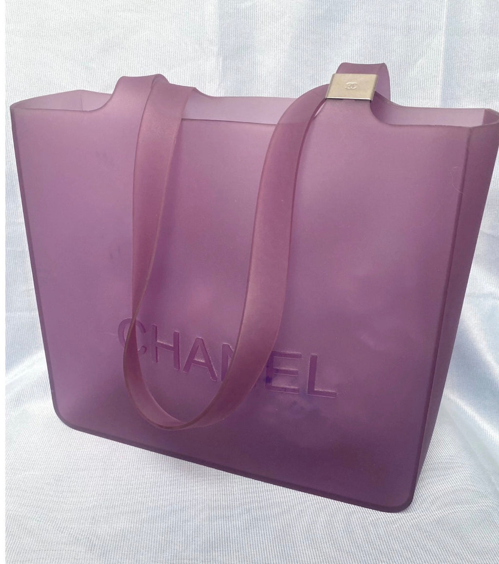 Chanel Vintage Jelly Bag Tote Shopper Handbag in Purple.