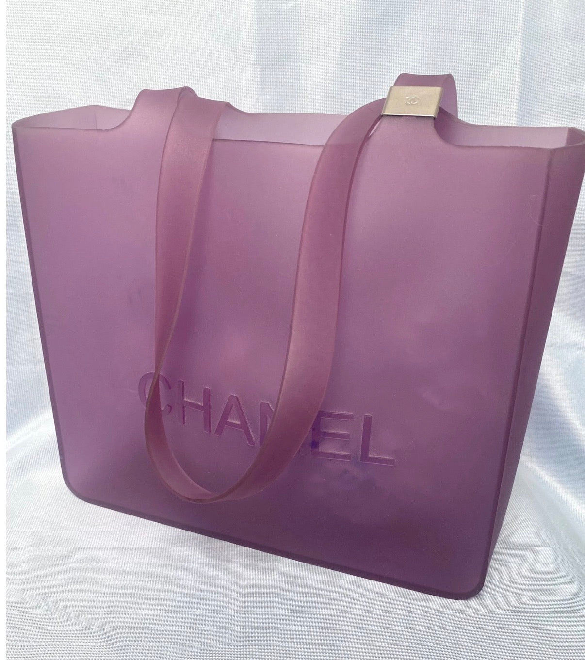 Chanel Vintage Jelly Bag Tote Shopper Handbag in Purple.