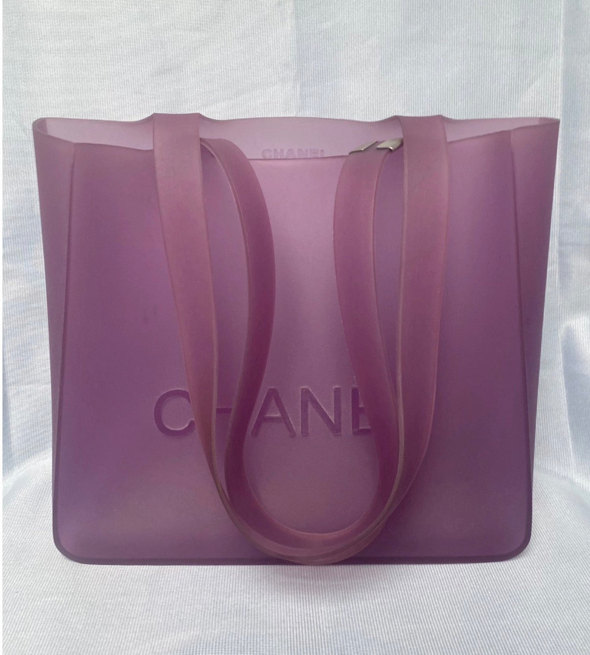 Chanel Vintage Jelly Bag Tote Shopper Handbag in Purple.