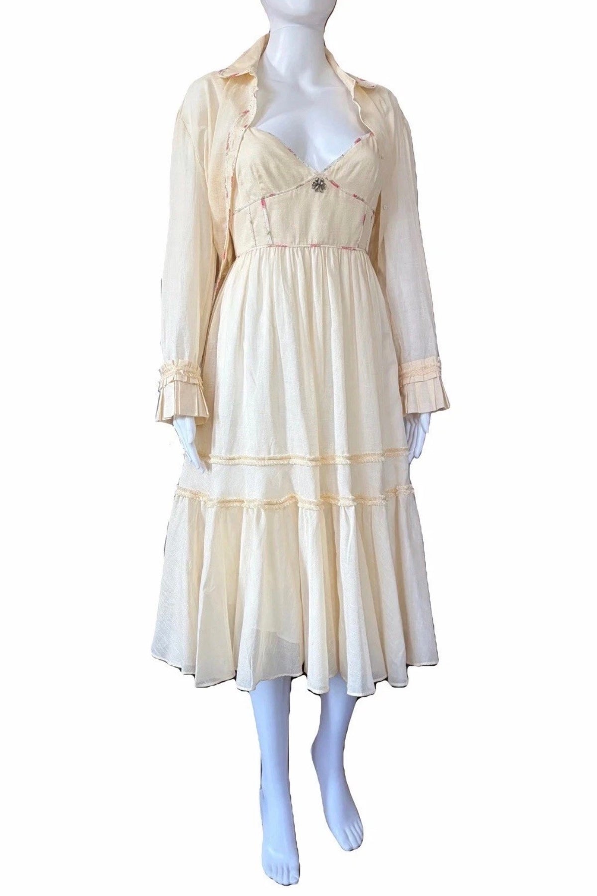 John Galliano 2000s Dress and Blouse set 46IT