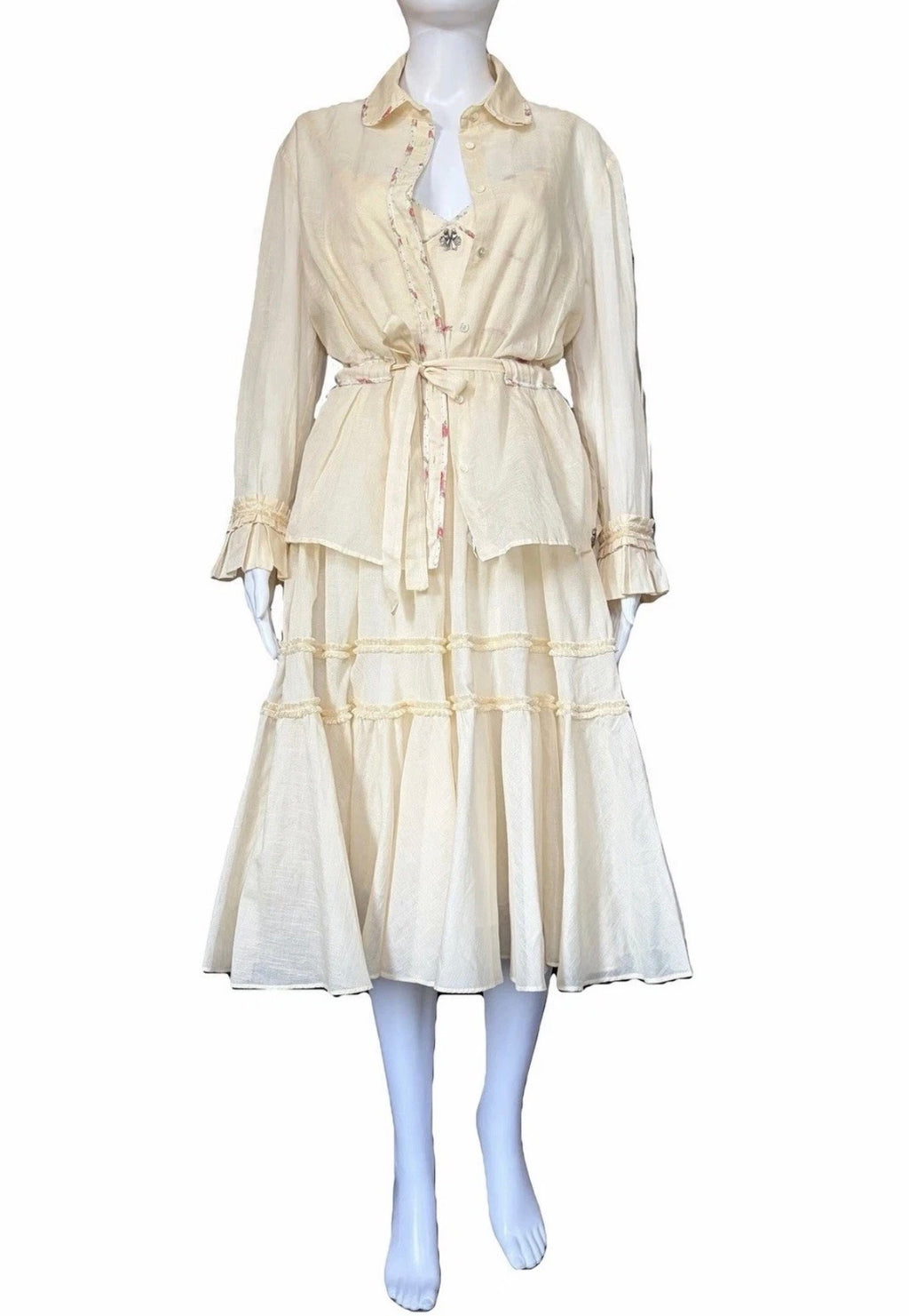 John Galliano 2000s Dress and Blouse set 46IT