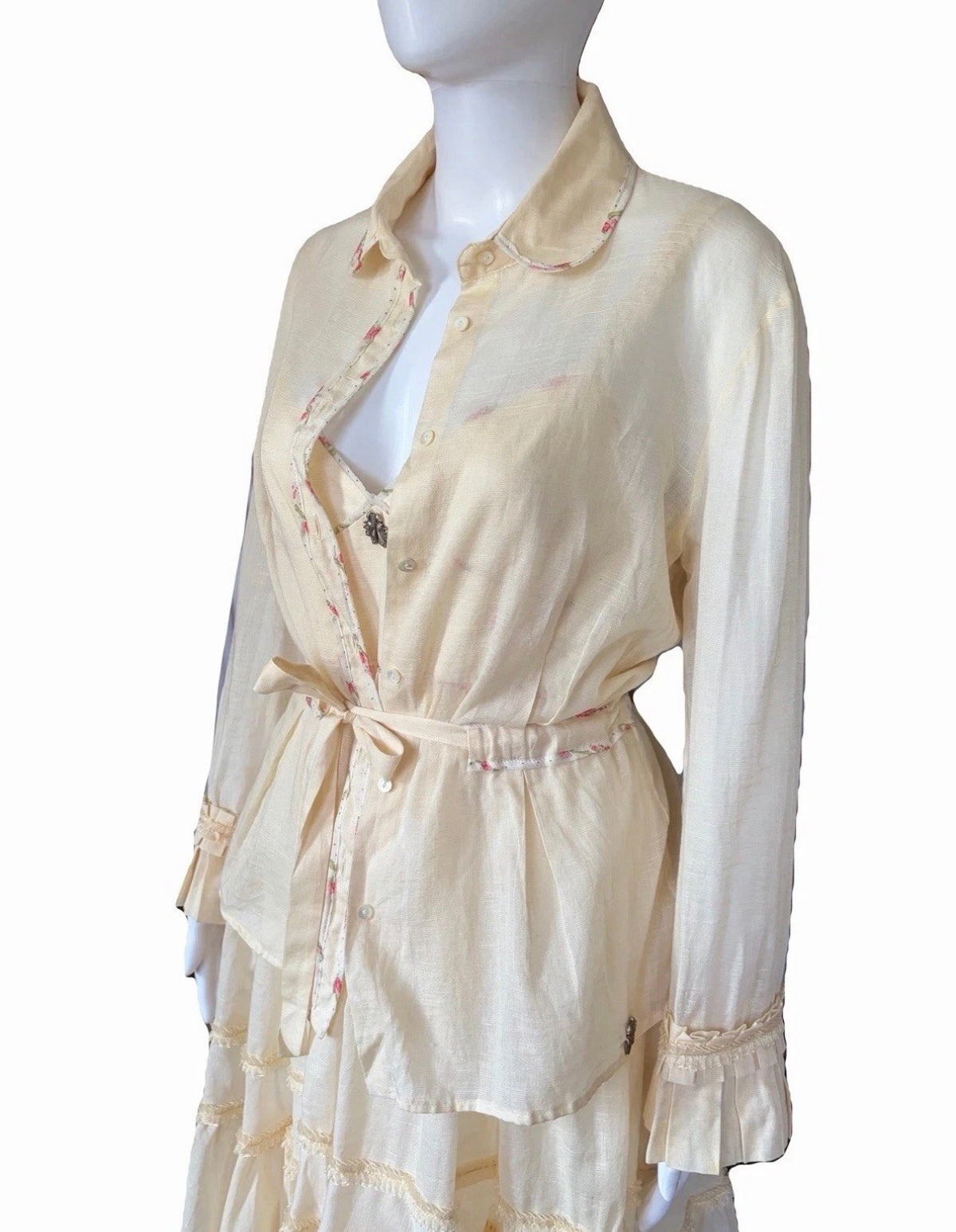 John Galliano 2000s Dress and Blouse set 46IT