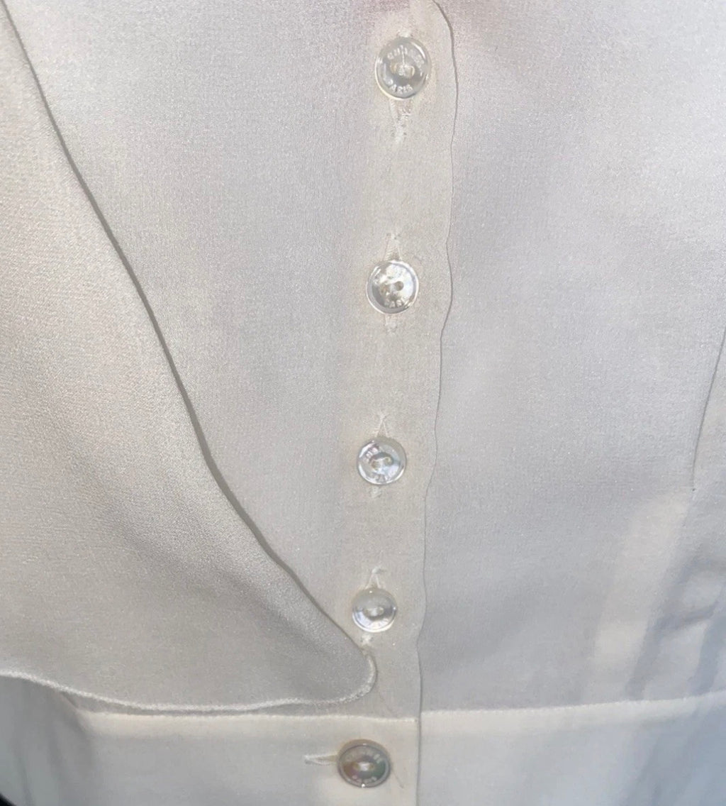 Chanel Vintage 100% Silk Blouse 38FR Long Sleeves Fall 2007