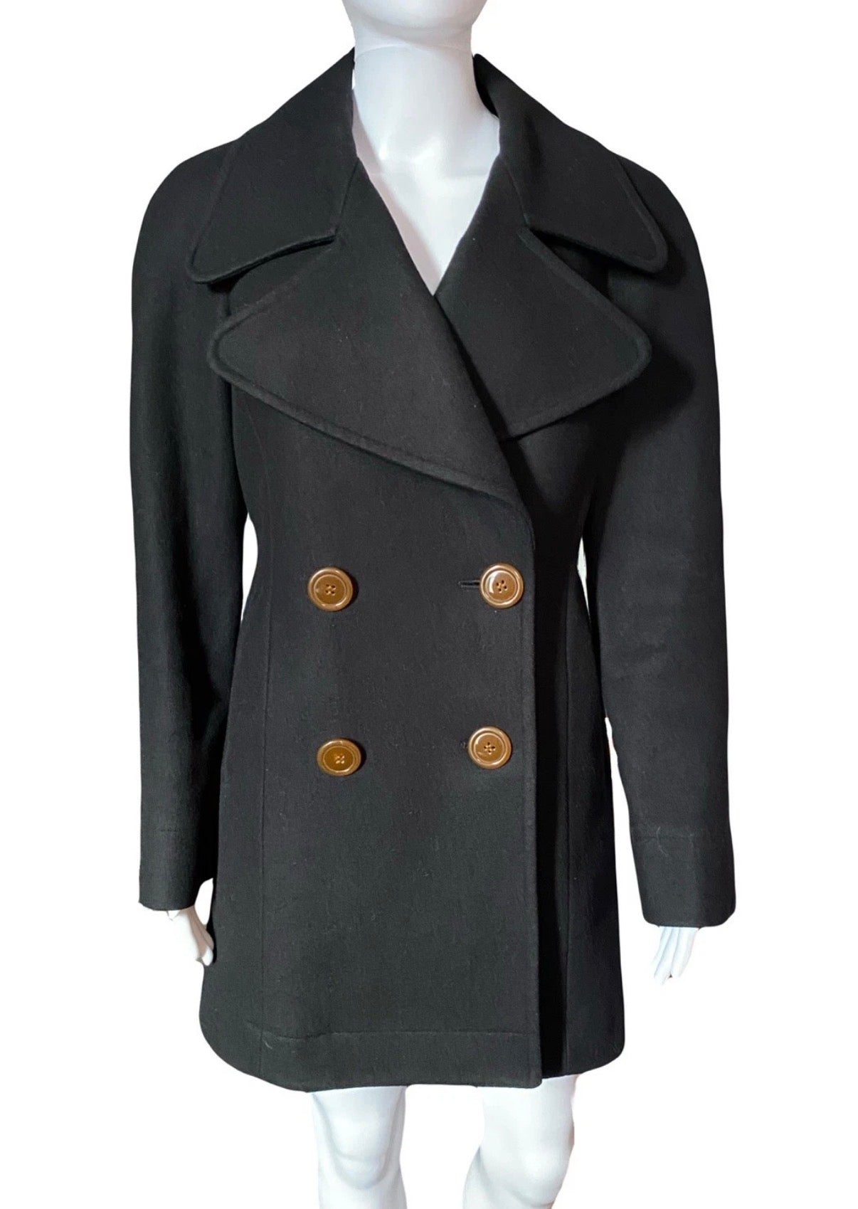 Vivienne Westwood Black Wool Coat 42 IT Red Label