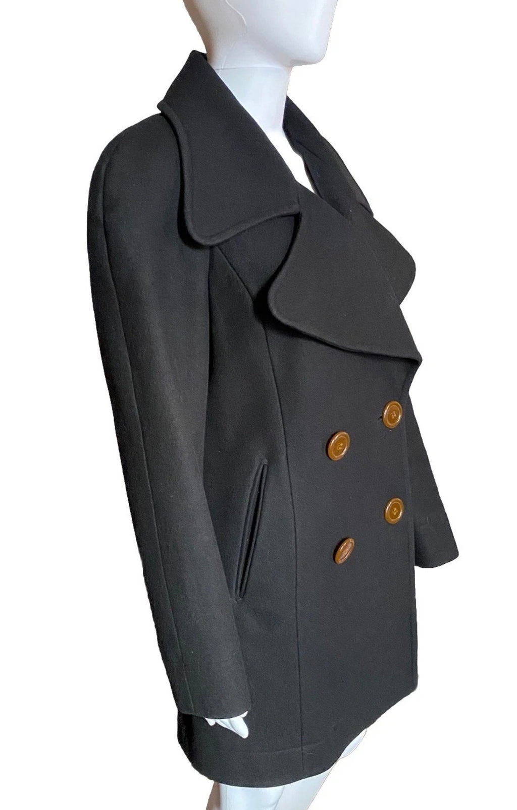 Vivienne Westwood Black Wool Coat 42 IT Red Label