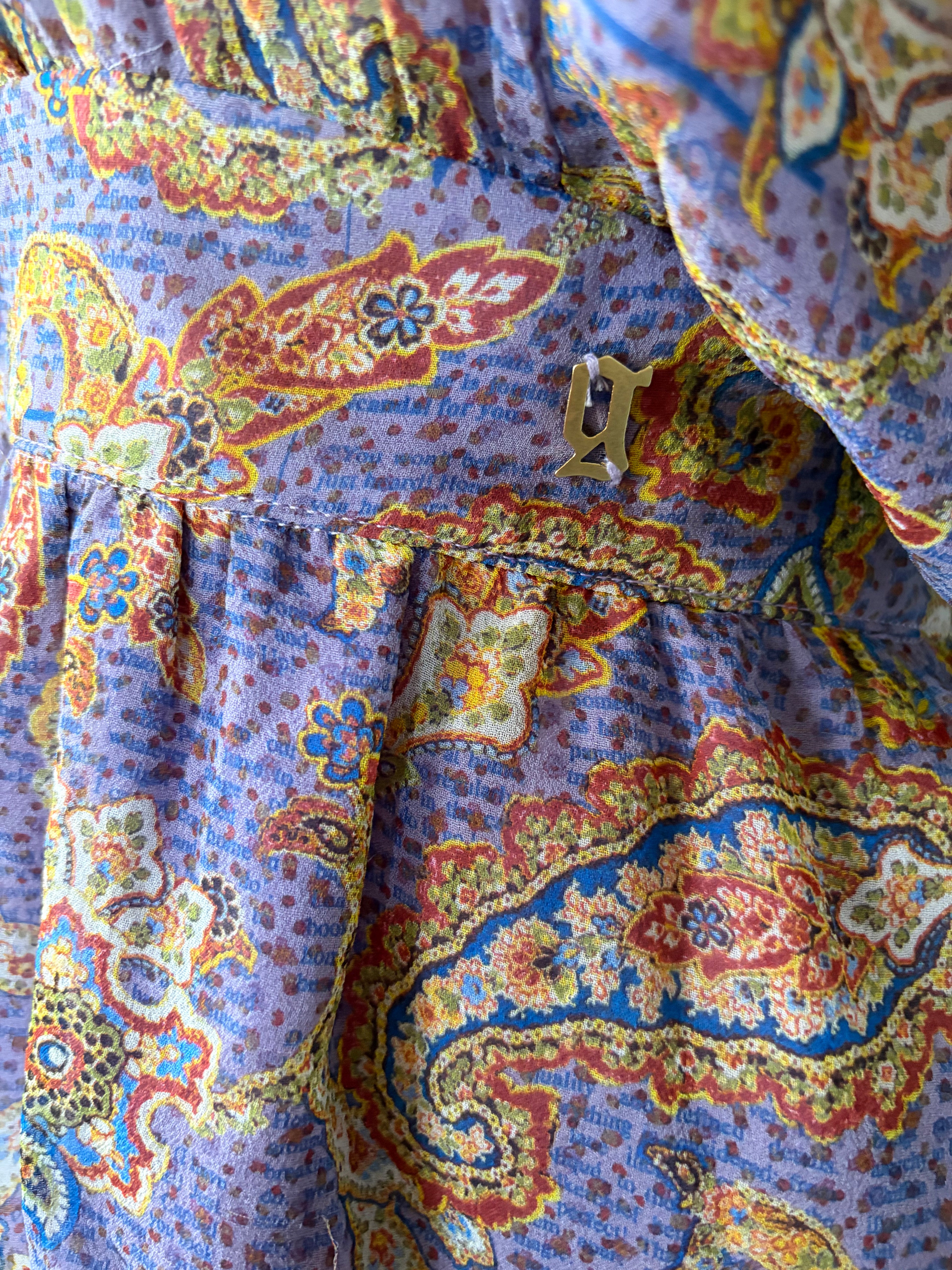 John Galliano 2000 Vintage Paisley Top Embellished Sequins.