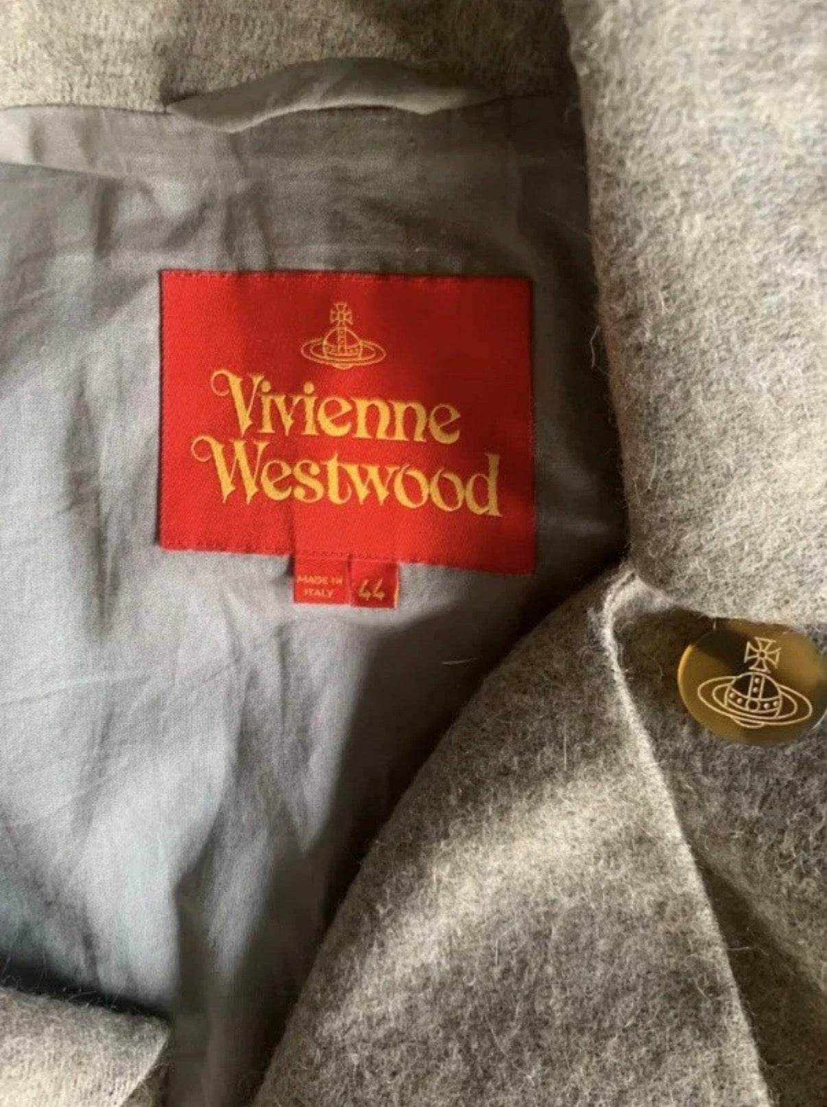 Vivienne Westwood Coat Asymmetric Style 44IT In Beige