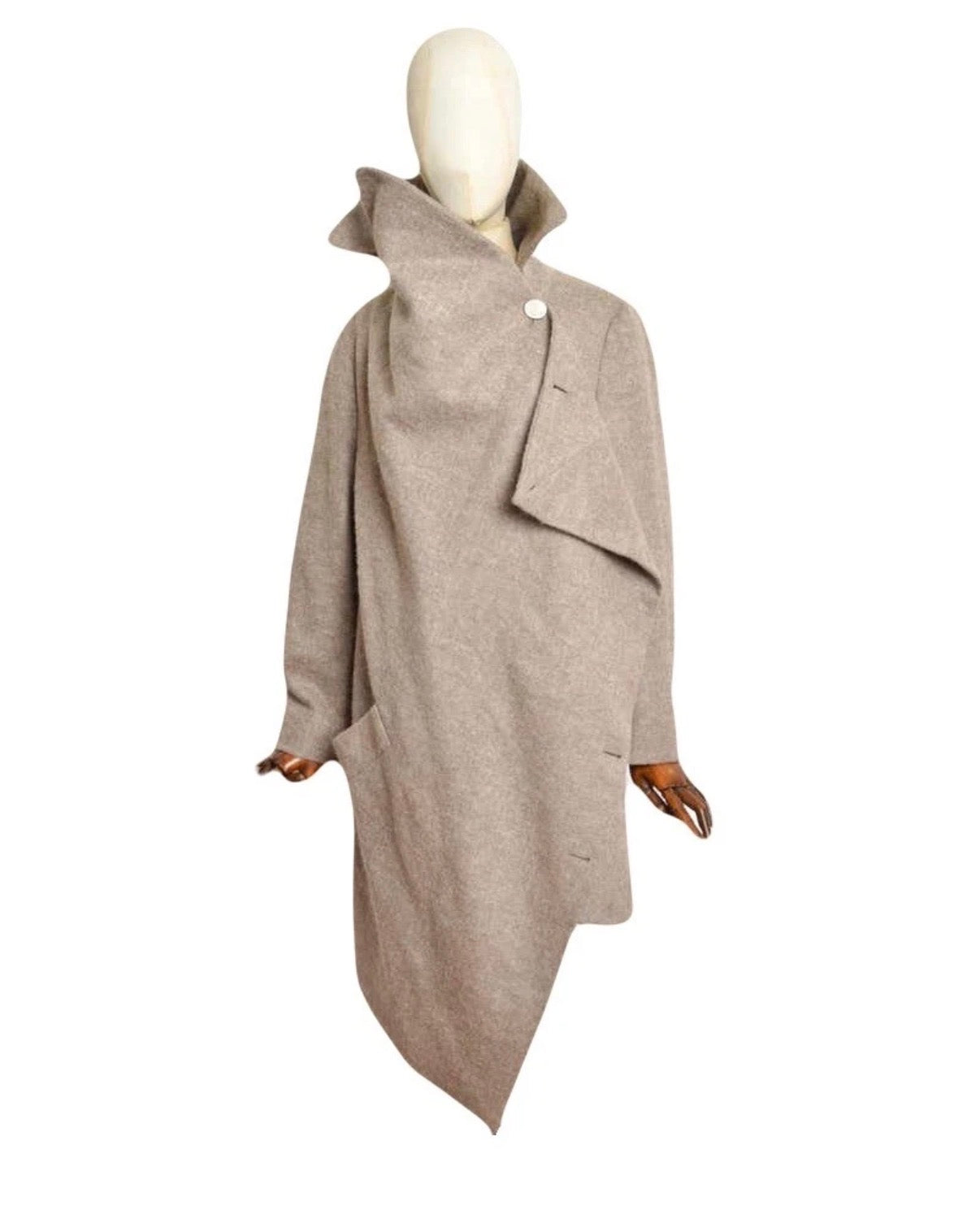 Vivienne Westwood Coat Asymmetric Style 44IT In Beige