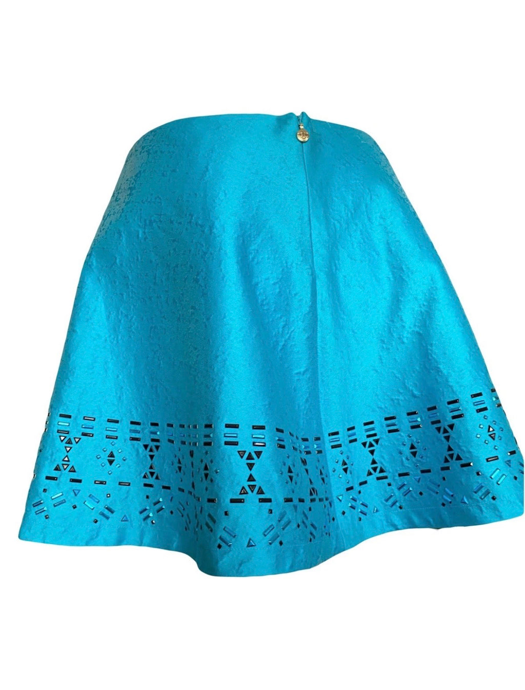 Just Cavalli Turquoise Mini Skirt Crystal Embellished 42IT