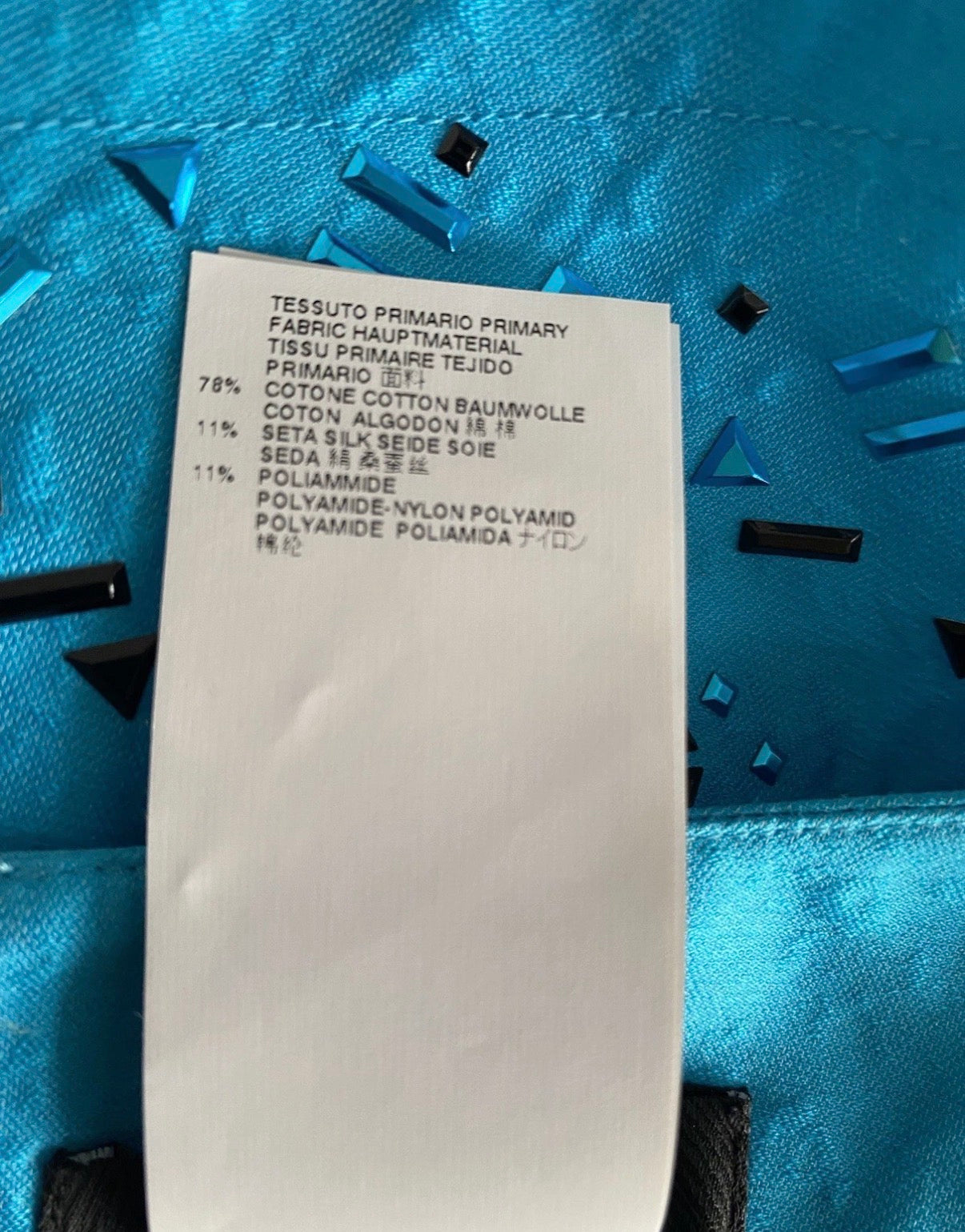 Just Cavalli Turquoise Mini Skirt Crystal Embellished 42IT