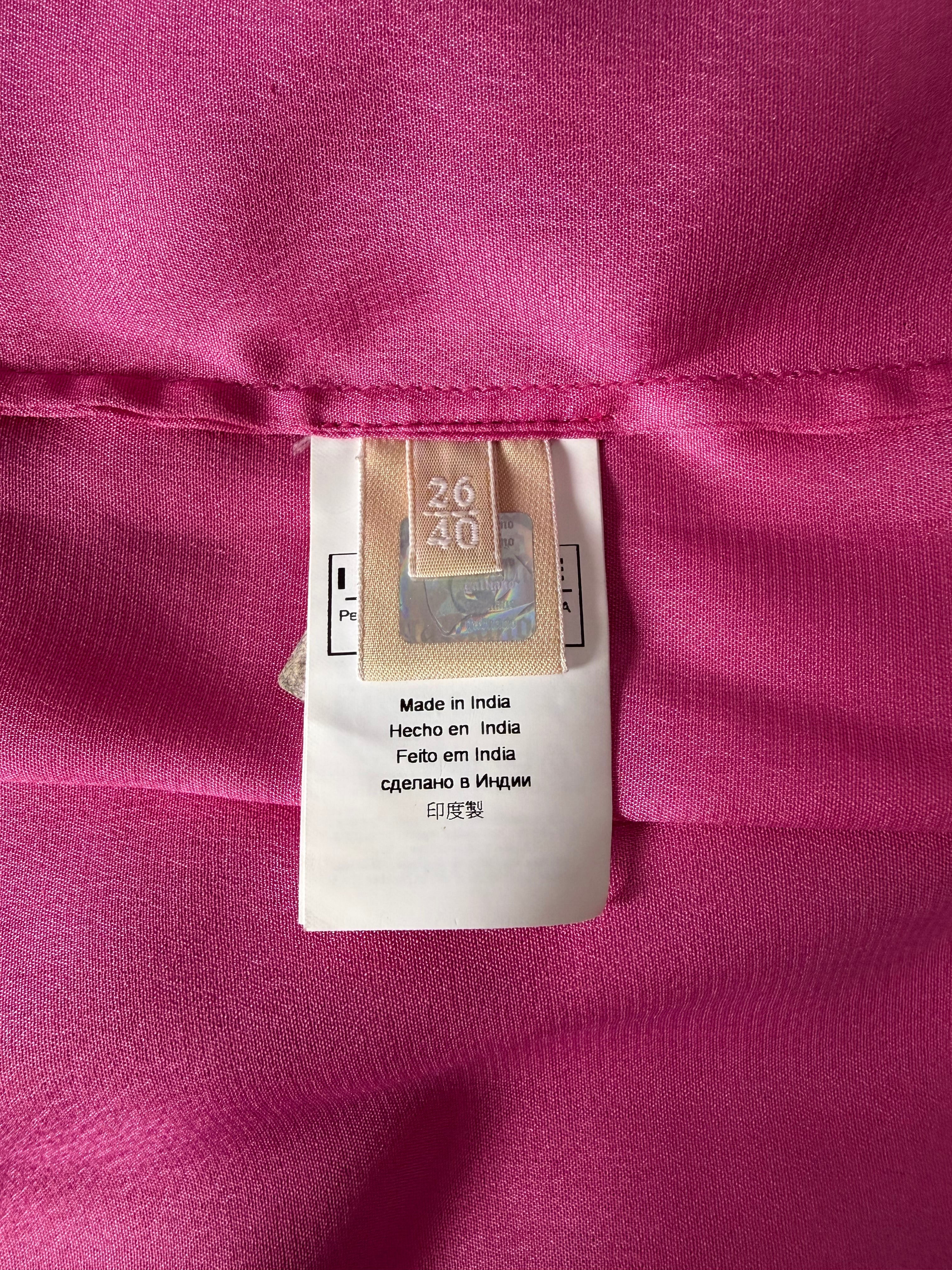 John Galliano Pink Red Petal Embellishments Mini Dress 40IT.