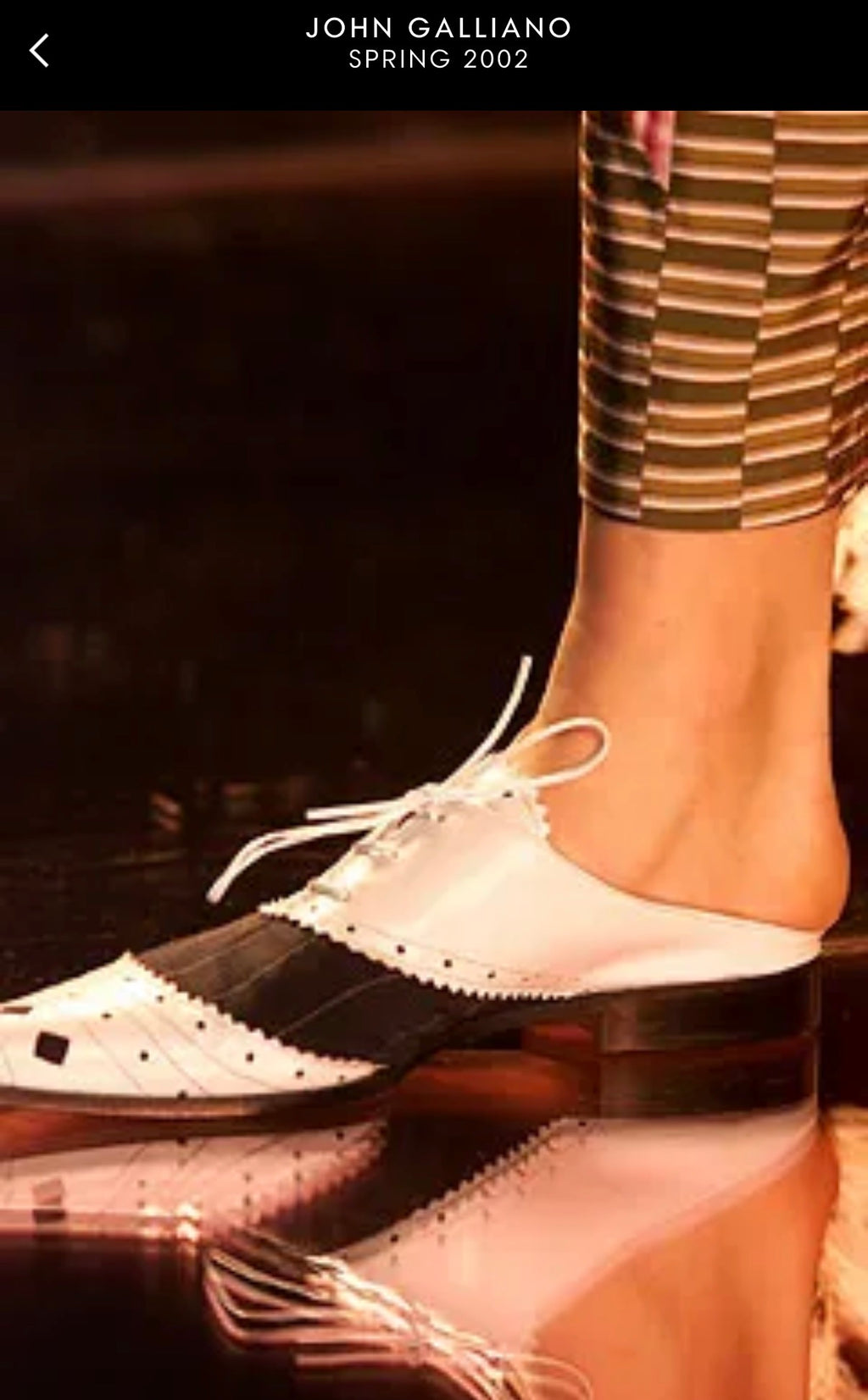 John Galliano Spring/2002 Pointed Slip On Flat Shoes Lace Up 39.5eu